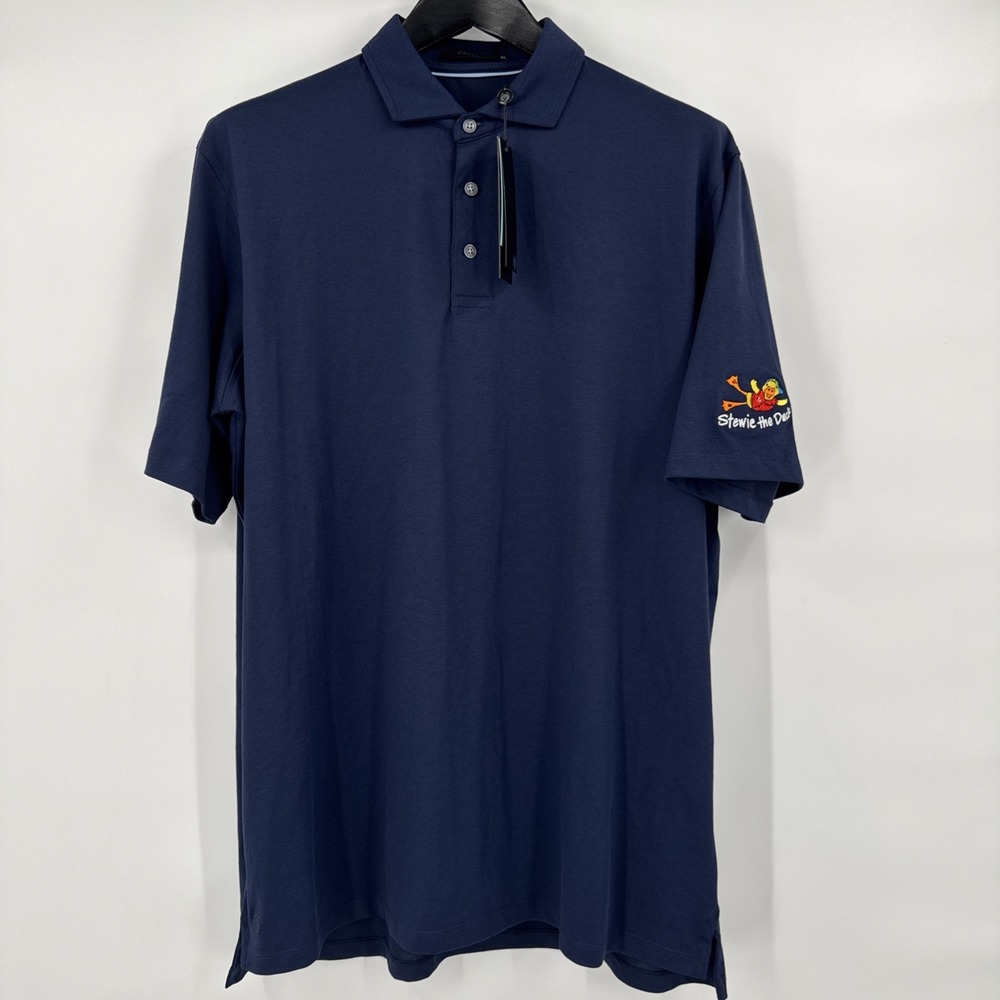 GREYSON Polyester Spandex Polo Golf Shirt Stewie The Duck Blue XL NEW Navy brrr